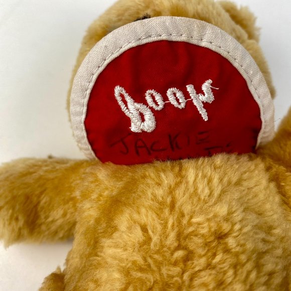 Vintage Disney Pooh Bear Plush, 1960s Winnie the Pooh with bib, NUTSHELLS - Picture 4 of 8